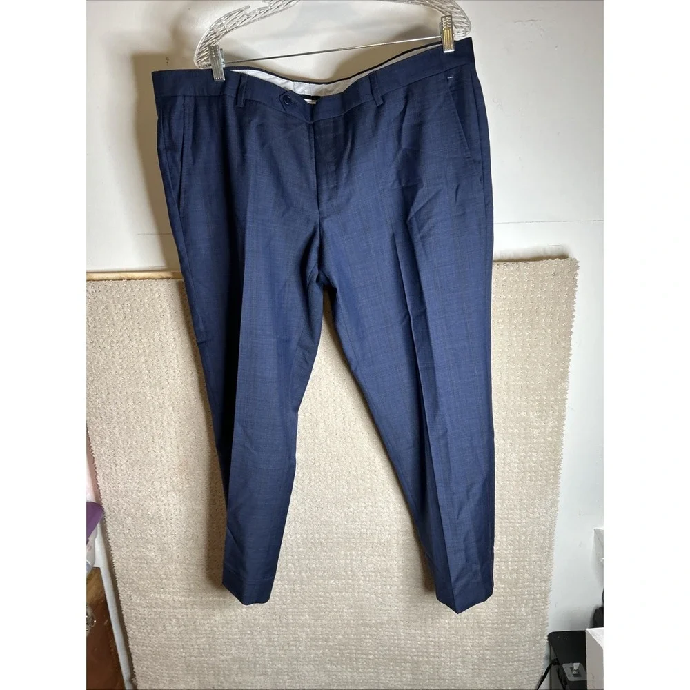 Ermenegildo Zegna Traveller Mens Blue Wool Suit Coat And‎ Pants Sz 46R Mod Fit